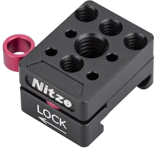 Nitze Quick Release NATO Clamp mit Schnellspanner Lock Lever, NATO Klemme mit 1/4 und 3/8 ARRI Locating Hole für Camera Cage, Monitor Cage, Magic Arm, EVF-Sucher, LED Licht und Mikrofon - NF49A