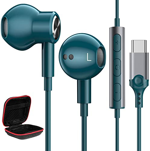 Auriculares USB C para Xiaomi 13 Pro 12 12T Pro,Auriculares Tipo C HiFi Estéreo Magnéticos Cancelación de Ruido con Microfono para Samsung S23 Ultra S22 S21 S20 FE A53 A33 Pixel 6a 7 Pro Oneplus 10T