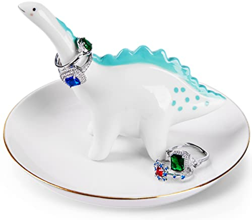 Aspegiffu Dinosaurier-Geschenke für Frauen, Dinosaurier-Ring-Schmuckhalter, einzigartige Geschenke für Frauen, Ringständer, Schmuck-Organizer, Weihnachts- und Geburtstagsgeschenke für Erwachsene und