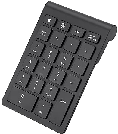 KIMISS Schwarz 22 Tasten, Bluetooth Ziffernblock Pflastern Chromebook Numpad Wireless für OS X PC