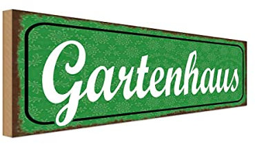 vianmo Holzschild 10x27 cm Gartenhaus Geschenk Deko Geschenk Holz Schild
