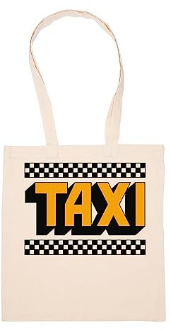 Hopestly Taxi -70'S And 80'S T.V. Show Tasche Wiederverwendbar Einkaufen Lebensmittel Baumwolltuch Tote Reusable Shopping Bag