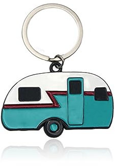 Porte Clés 2 Pièces Cartoon Camper Van Van Modèle Porte Clés Pendentif Voiture Accessoires Clés