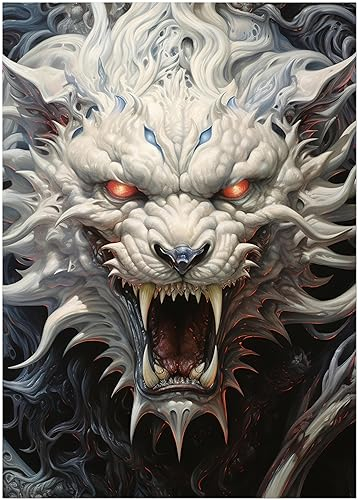 Generisch Drache Poster - Fantasy abstrakte Tiere - Wandbild Kunstdruck P344N (50x70 cm)
