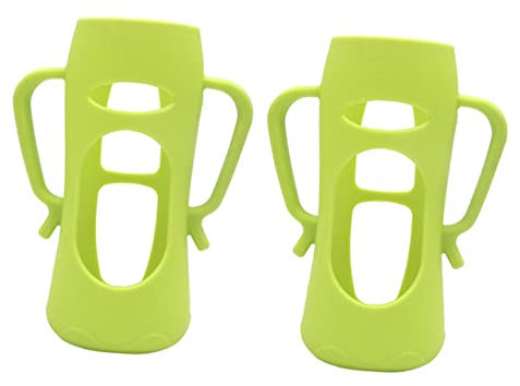 SAFIGLE Housses De Protection En Silicone Pour Biberons - 2 PièCes, Antichoc Et AntidéRapant, Compatible Avec Biberons En Verre, IdéAl Pour Nourrisson