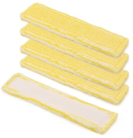 5 almohadillas de repuesto para limpiacristales Karcher, de microfibra de repuesto amarilla para aspiradora de ventanas Karcher, para Karcher WV2 WV5 WV6 Plus Premium
