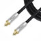 DTech Digital Optical Audio Cable Toslink for TV Soundbar Receiver Home Theater Surround Sound System Stereo Speaker Copper Shell, Braided Jacket, Black (1m)