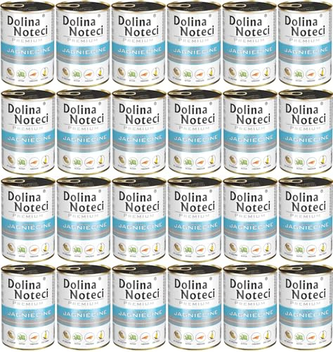 Dolina Noteci Premium Nassfutter für Hunde in Dosen mit Lammfleisch Glutenfrei 24 x 400g