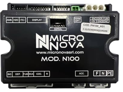 ERICAMBI, Scheda di Controllo Modulo Micronova PN100_A01, per Stufe a Pellet Aria Canalizzate, Predisposta per Encoder, Marchi Compatibili: Eva Calòr, Punto Fuoco, Clam Aria, ECOTECK