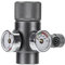 DONGKER Aquarium CO2 Druckminderer, Aquarium CO2 Druckregler Ventil, CO2 Systemdruckregler mit Einzelmeter-/Doppelmeter-Anzeige, Kompatibel mit G5/8, W21.8-Schnittstelle