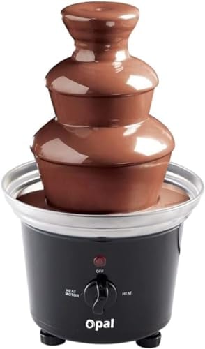 Opal Large Size Stainless Steel Chocolate Fountain 500ml 90w Fondue Set Electric 3-Tier Machine with Hot Melting Pot Base OCF17
