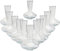 DLM-056 Kit 12 pezzi - Decanter in vetro per vino 250 ml diametro 12cm - H 15,5cm - caraffa areatore decantatore ottimo per bomboniera matrimonio anniversario compleanno regalo e ristorazione