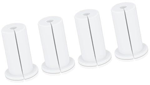 TIKATARER Wanddurchführungen für Kabel, 1 Zoll Gummikabel durch Buchse, 4 Stück Ethernet-Kabel-Wanddurchführung mit Drahtschutz für Kabelführung, Wandverschönerung (White)