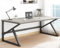 IBF 70 Inch Large Home Office Desk, Industrial Long Executive Work Writing Study Desk Computer Table, Farmhouse Big Metal Wood Double Desk for Bedroom Living Room, Rustic Dual Monitor Desk, Light Grey