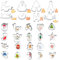 KATIMI 28 Pièces Mini Emporte Piece Noel Patisserie, Emporte Piece Biscuit Noel en Acier Inoxydable, 3D Emporte-piece Noel pour Pâtisserie, Emporte-pièces de Noël pour Arbre Renne Bonhomme de Neige