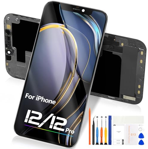Bildschirm LCD für iPhone 12/12 Pro Display - für iPhone12 Display Touchscreen für iPhone 12 Pro LCD Bildschirm Digitalisierer Glas Full Montage Ersatz Kits, A2341 A2403 A2402 A2404