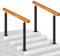 Handlauf für Stufen - Holz Innen Außen Handlauf für 3-4 Stufen, Bodenmontierte Treppenstufe Handlauf Outdoor Indoor Bannister Rail - Übergangstreppe Handlauf für Deck Garten