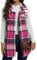 Gilet Femme Double Face Ouvert Doudoune sans Manches Femme Gilet Femme sans Manche Doudoune Longue Sorties De Vacances Pulls sans Manche Femme Veste Femme Chic Et Elegant Capuche Cadeau Noel Rose XXL