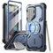 i-Blason Armorbox für Samsung Galaxy S25 Ultra Hülle Magsafe mit Kameraschutz Bumper Case 360 Grad Handyhülle Robust Schutzhülle mit Displayschutz und Ständer für Galaxy S25 Ultra 2025 (Blau)