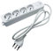 Wiby Ciabatta Multipresa Elettrica 4 Polivalenti (Schuko 10A), Cavo 1,5 m con Spina Italiana，10A, Max Potenza 2300W