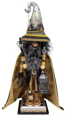 Kurt S. Adler Schiaccianoci Hollywood nero e oro Wizard 45,7 cm