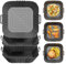 Riloventa 3 Pcs Silikonform für Heißluftfritteuse, Wiederverwendbar Air Fryer Silicone Pot, Silikoneinsatz Rechteckig, Silikon Airfryer Zubehör für Backofen, Mikrowelle Kuchenbackform