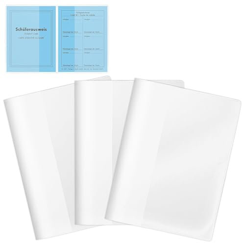 3 Stück Impfpass Hülle 150 × 212mm Schutzhülle Ausweishülle DIN A6 Doppelhülle Klappbar Wasserdichte Kartenhülle für Blutdruck Pass Impfbuch Reisepass