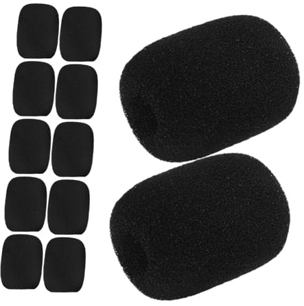 Lurrose 50 Stück Mikrofon Schaumstoff Windscreens für Lavalier Headset Mikrofone Hochdichter Schaumstoffschutz für Geräuschreduzierung und Klare Tonqualität Passform für Verschiedene