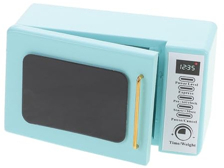 YARNOW Miniature Doll House Microwave Oven Doll House Kitchen Utensils Miniature Kitchen Scene Prop Mini Oven Decor for Boys and Girls