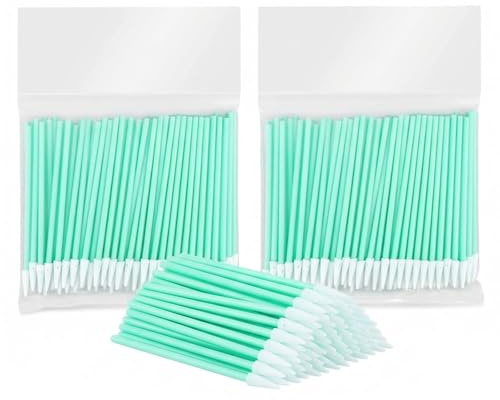 200PCS Foam Cleaning Swab Sticks, Anti-Static Dust Free Cleaning Sticks with Pointed Tapered Tip for Printer Head, Camera Lens, Electronics, Mobile Phone Repairs