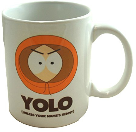 Daily Gifts South Park Kenny YOLO Mug Funny Joke Cup Gift Present