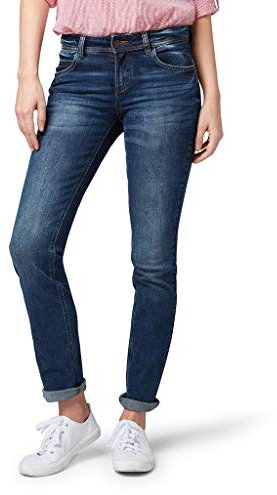 TOM TAILOR Damen Alexa Straight Jeans, 10281 - Mid Stone Wash Denim, 28W / 30L