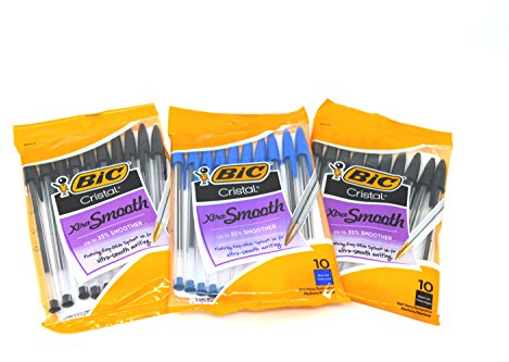 BIC Cristal Xtra Bold Ballpoint Pen, Bold Point (1.6mm), Black, 24-Count