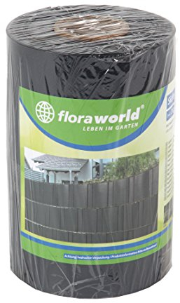 Floraworld Sicht-/ Wind- und Objektschutz Standard PVC-Weichfolie, Anthrazit, 2050 x 15.5 x 19 cm