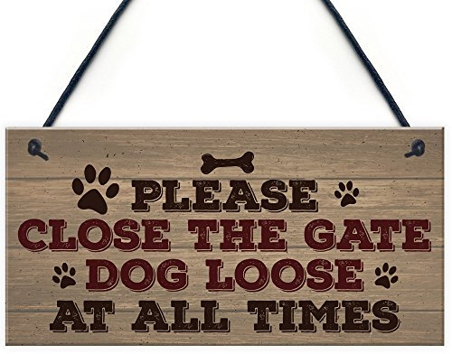 RED OCEAN Please Close The Gate Novelty Hanging Plaque Gift Security Garden Fence Sign Family Pet Present