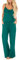 OUGES Damen Sommer Ärmellos Jumpsuit Overall Lang Hosenanzug Casual Playsuit Romper mit Taschen(Grün397,M)