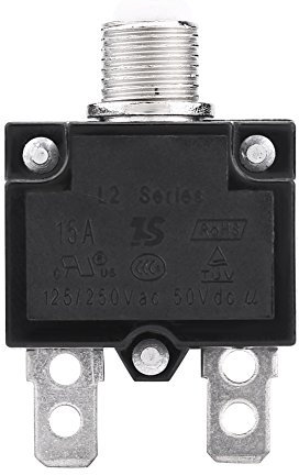 Disyuntores térmicos, AC 125 / 250V Botón de reinicio manual Disyuntor Sobrecorriente Protector de sobrecarga para generador(15A)