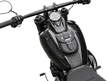 Ledertasche Tankrucksack mit Schnellöffnung für 2018-2020 Harley Davidson Fat BOB, Qualität ENDSCUOIO, Made in Italy