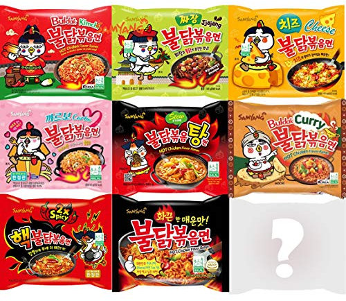 Samyang Hot Chicken Flavor Spicy Ramen Noodle Assorted Box (Pack of 12)
