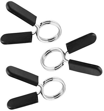 zhuanghan 3 Pieces Barbell Spring Clip Weight Bar Clips 25mm Fitness Spring Lock Collars Spring Clamp Grippers for Weight Bar and Dumbbell Handles