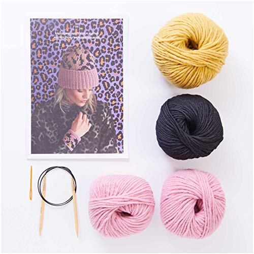 Strick Set Leo Mütze rosa