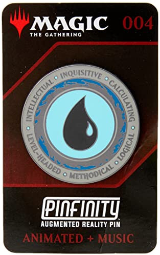 Magic The Gathering Broche de réalité augmentée avec Blason de Mana Bleu