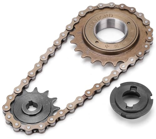 SPYMINNPOO Sprocket Chain Kit,13T Front Sprocket 22T Rear Freewheel 38 Links Chain Bicycle Accessory Set for 47cc 49cc Motorcycles Riding Sprocket Chain Set