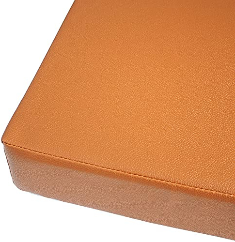 KicKiq Wasserdichtes Bankkissen für den Außenbereich, 2- und 3-Sitzer, PU-Leder, Gartenbankauflage mit Reißverschluss, Esszimmer, Terrasse, Bankkissen für Schaukelstuhl (Braun, 80 x 30 x 5 cm)