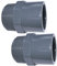AERZETIX - C51944 - Lot de 2 Raccords pression/réductions doubles - à coller Ø40mm et Ø50mm - filetage mâle 1 1/2 - en plastique - PN 16 - connecteur pour tuyaux