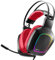 NITHO TITAN PRO Cuffie Gaming per PC/PS4/PS5, Cuffie da Gioco con Surround Sound 7.1, Driver da 50mm, ‎Jack USB 3.5 mm, Microfono Cardioide - Rosso