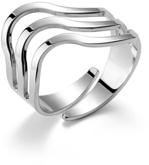 Damen Sterling Silber Ring Sterling-Silber 925 Verstellbare Größe Geschenkverpackung Geschenke für Mama