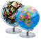 Exerz Globo Terráqueo Iluminado 23cm, Mapa en Español, con Soporte de Metal – Mapa Político y Constelaciones Estelares (Modo Nocturno), Lámpara LED Sin Cable