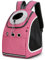 ALLSOPETS Haustier Hunde Rucksäcke Tragbar Transport Rucksack Reisen Tragetasche für Haustiere Reisen Atmungsaktive Tagesrucksack für Große Katzen Kleine Hunde (Erdbeerrosa)