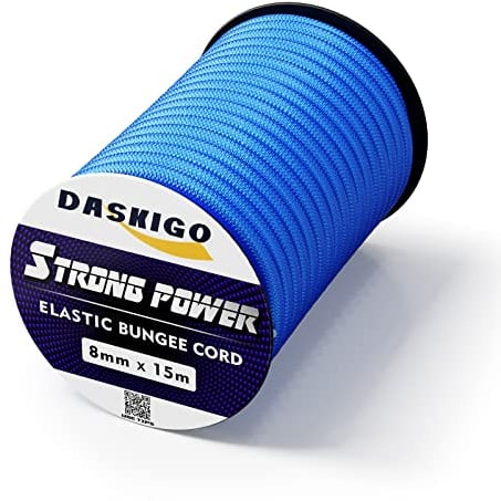 Bungee Cord Elastic Shock Cord, 8mm x 15M Light Blue